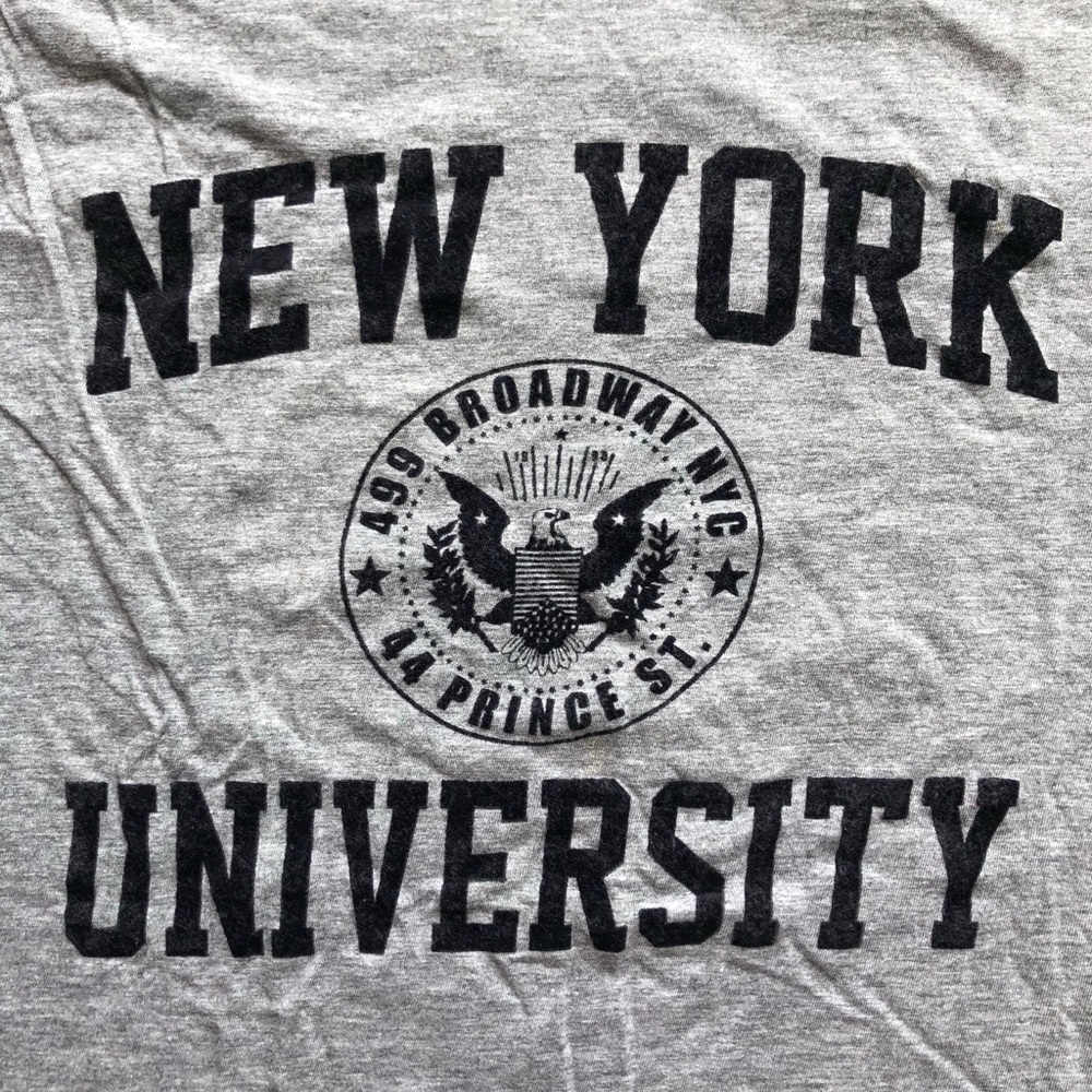 Brandy Melville Gray New York University Tee